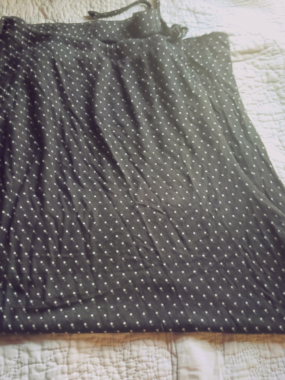 Secret Treasures Black Polka Dot Pajama Set